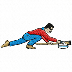 Curling Rocks Embroidery Design 4 Curling Rocks Embroidery Design 4